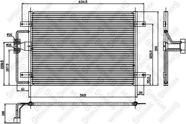 Radiador de aparelho de ar condicionado Renault Megane I LA0, LA1