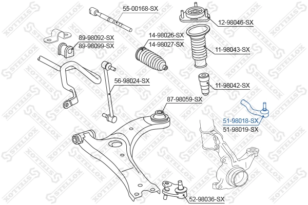 Compre Ponta externa da barra de direção Toyota Avensis 2