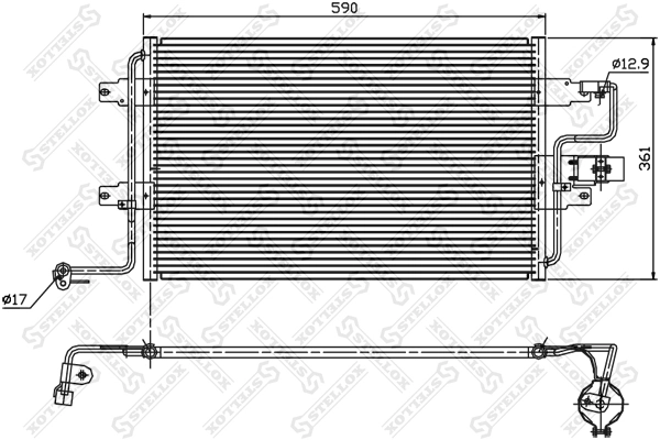 Radiador de aparelho de ar condicionado Volkswagen Golf preço, a partir de 73,95 USD