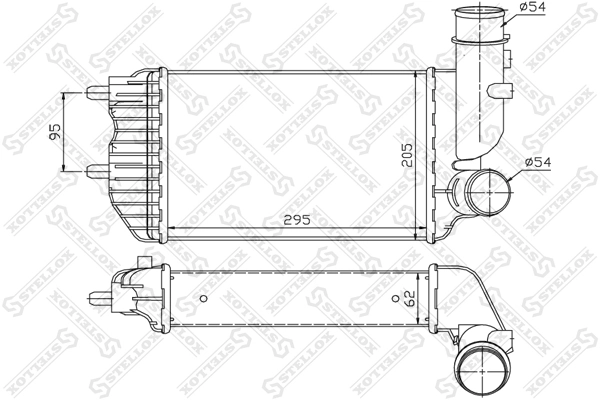 Radiador de intercooler Citroen Jumper  244