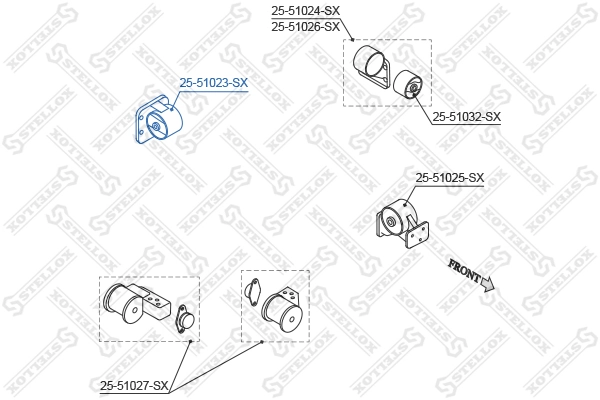 Coxim (suporte) traseiro de motor para Hyundai Accent I 
