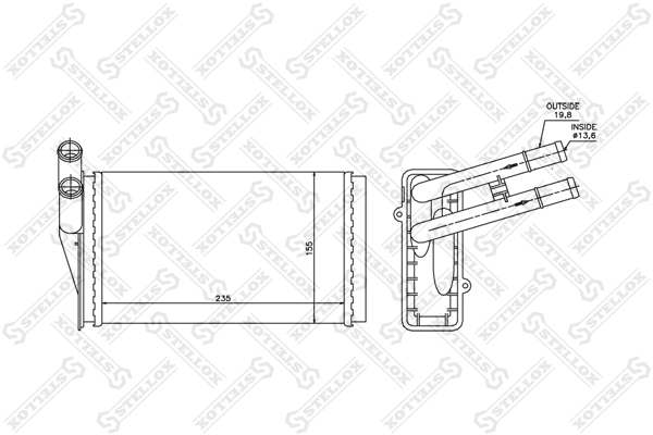 Compre Radiador de forno (de aquecedor) Audi 80 