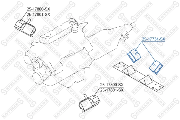 Coxim de transmissão (suporte da caixa de mudança) para Nissan Patrol  Y60