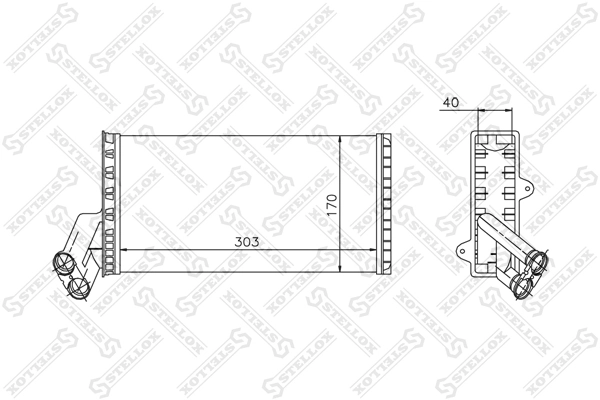  Radiador de forno (de aquecedor) Citroen Jumpy I сaixa (BS, BT, BY, BZ) (1995 - 2006) I