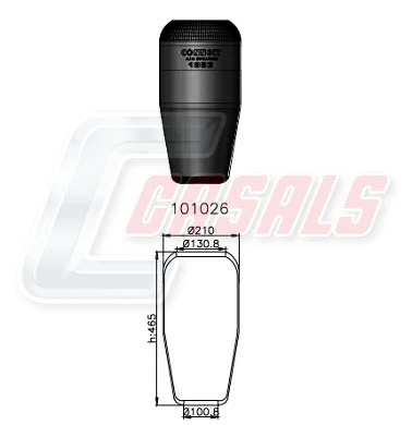 81436010067 MAN Coxim pneumático (suspensão de lâminas pneumática) do eixo