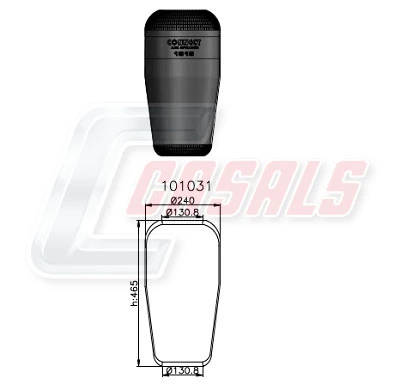 Compre 81436010095 MAN Coxim pneumático (suspensão de lâminas pneumática) do eixo