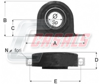 Rolamento suspenso da junta universal Fiat/Alfa/Lancia 93156460