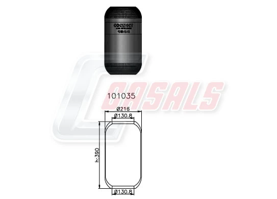 Coxim pneumático (suspensão de lâminas pneumática) do eixo Iveco 4714019 preço, a partir de 23,68 USD