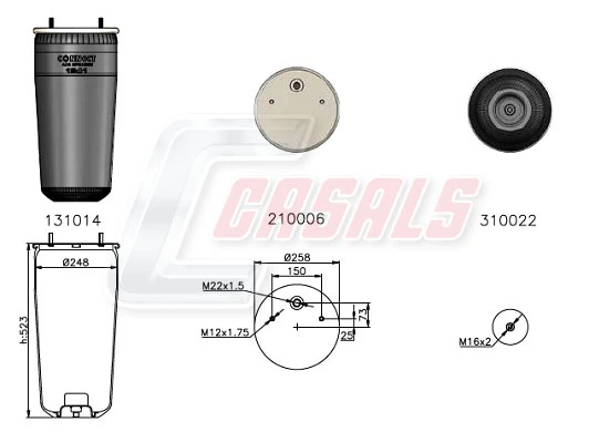 Compre KG941NC Kraftiger Coxim pneumático (suspensão de lâminas pneumática) do eixo