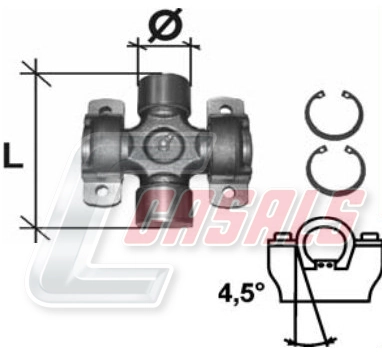 Cruzeta da junta universal traseira Scania 00366437