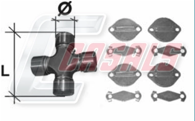 Cruzeta da junta universal traseira Iveco 876045 preço, a partir de 59,55 USD
