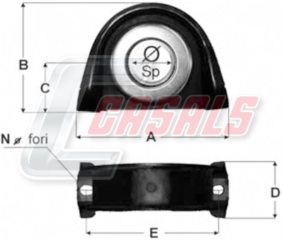 Rolamento suspenso da junta universal 81394106017 Mercedes
