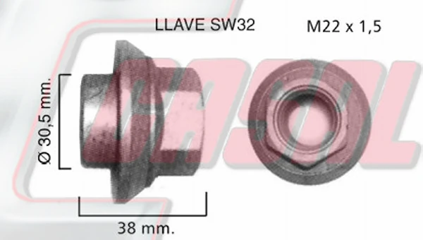 A0004011372 Mercedes Porca de roda
