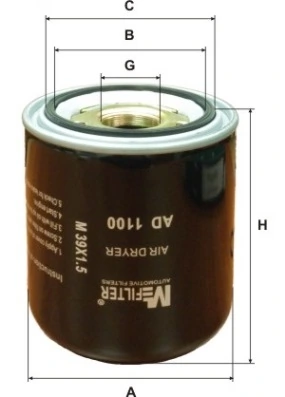 Filtro de secador de ar (separador de umidade e óleo) (TRUCK) 13759972 Scania