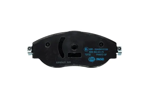 Sapatas do freio dianteiras de disco 8DB355031751 HELLA