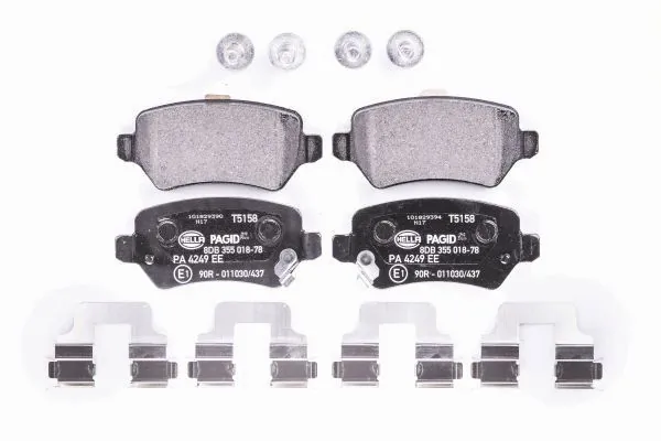 Compre 8DB355018781 HELLA Sapatas do freio traseiras de disco