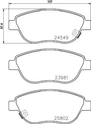 Compre 68190118AC Chrysler Sapatas do freio dianteiras de disco