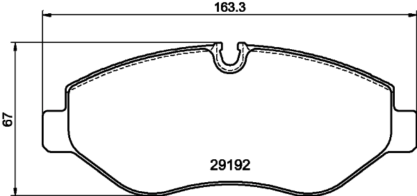 8DB355005521 HELLA Sapatas do freio dianteiras de disco