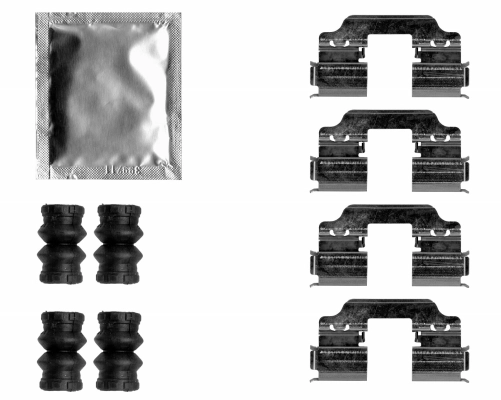 Kit de molas de fixação de sapatas de disco traseiras para Mercedes ML/GLE C292