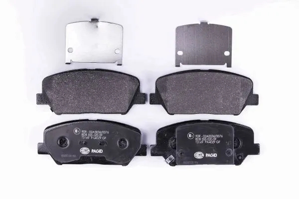 Compre 8DB355020591 HELLA Sapatas do freio dianteiras de disco