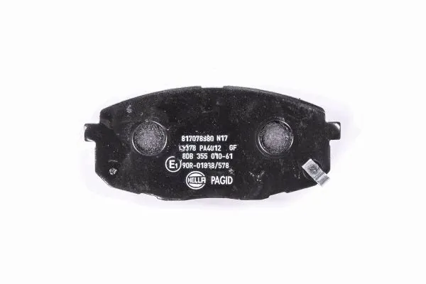 Sapatas do freio dianteiras de disco HELLA 8DB355010611