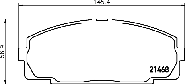8DB355016921 HELLA Sapatas do freio dianteiras de disco