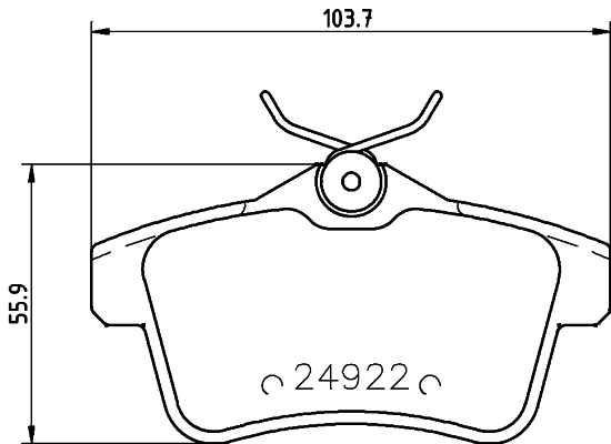 8DB355014531 HELLA Sapatas do freio traseiras de disco