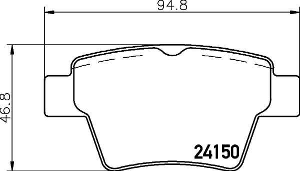 8DB355011821 HELLA Sapatas do freio traseiras de disco