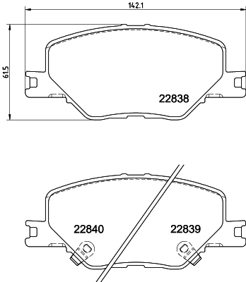 84124408 Peugeot/Citroen Sapatas do freio dianteiras de disco
