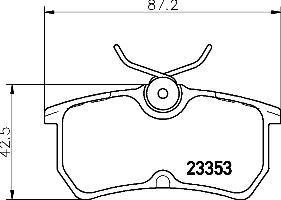8DB355018411 HELLA Sapatas do freio traseiras de disco