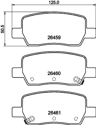  Sapatas do freio traseiras de disco KIA Sorento IV SUV (MQ4, MQ4A) (2020 - 2026) IV