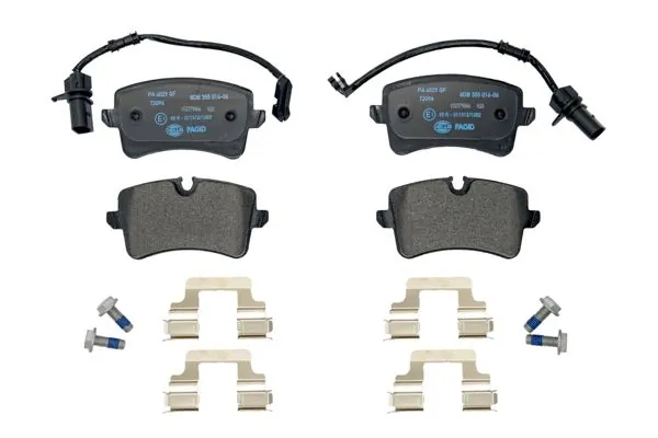 Compre 8DB355016061 HELLA Sapatas do freio traseiras de disco