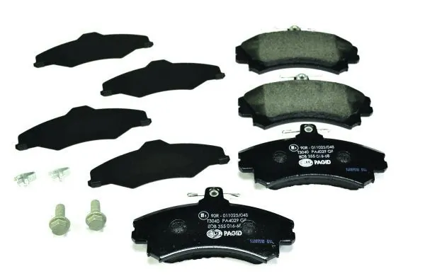 Compre 8DB355016681 HELLA Sapatas do freio dianteiras de disco