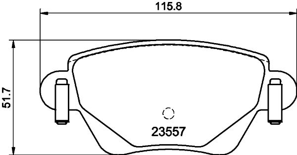 8DB355012211 HELLA Sapatas do freio traseiras de disco