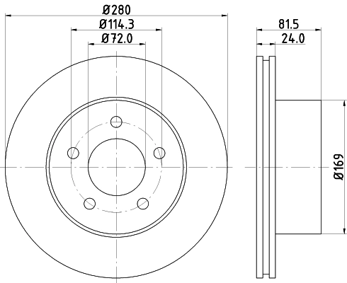  Disco do freio dianteiro Jeep Grand Cherokee I SUV (Z) (1995 - 1999) I