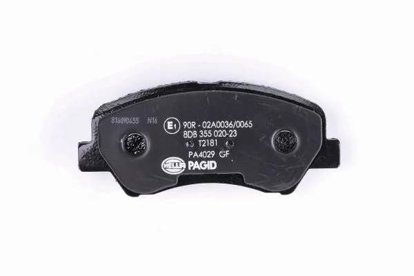 Sapatas do freio dianteiras de disco HELLA 8DB355020231