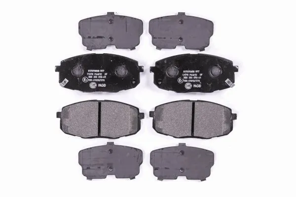 Compre 8DB355010611 HELLA Sapatas do freio dianteiras de disco