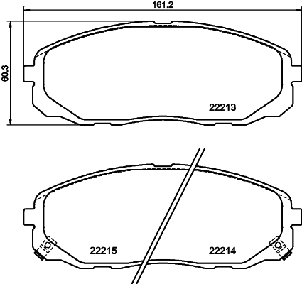 58101A9A20 Hyundai/Kia Sapatas do freio dianteiras de disco