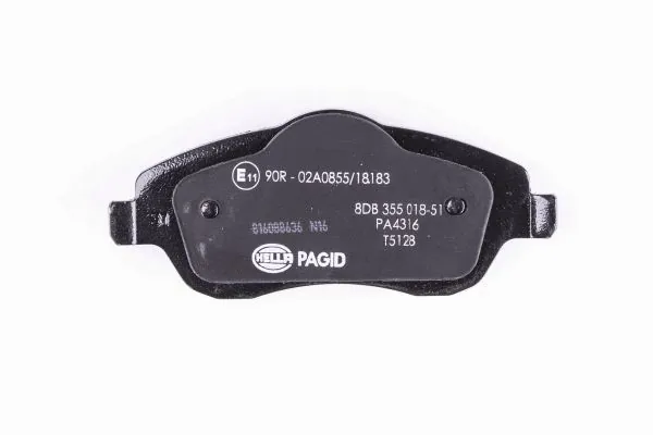 Sapatas do freio dianteiras de disco 8DB355018511 HELLA