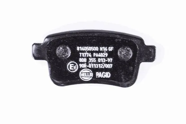 Compre 8DB355013971 HELLA Sapatas do freio traseiras de disco