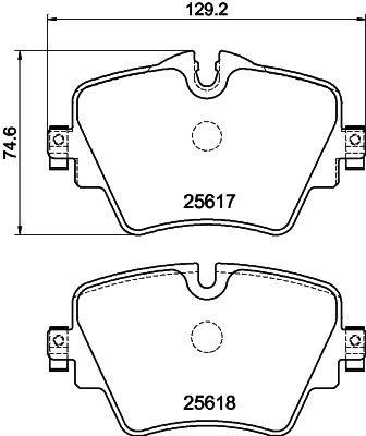 8DB355023131 HELLA Sapatas do freio dianteiras de disco