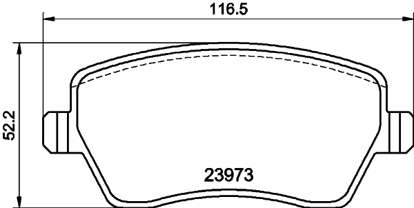 8DB355010851 HELLA Sapatas do freio dianteiras de disco