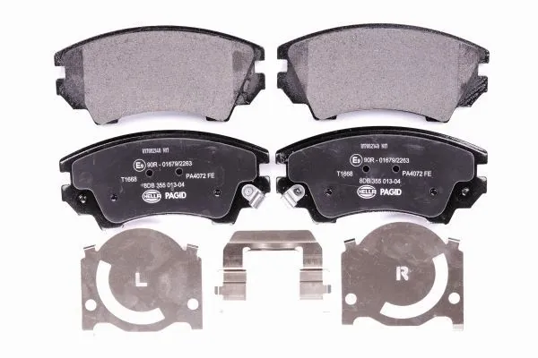 Compre 8DB355013041 HELLA Sapatas do freio dianteiras de disco