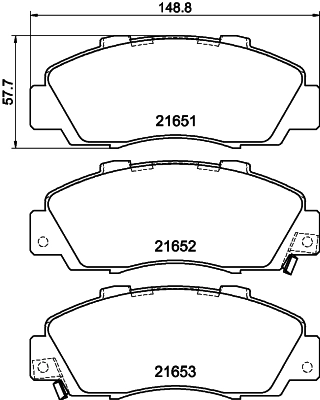 Compre Sapatas do freio dianteiras de disco Honda Accord 6