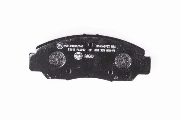 Sapatas do freio dianteiras de disco 8DB355010981 HELLA