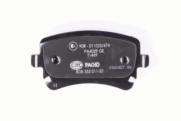 Compre 8DB355011531 HELLA Sapatas do freio traseiras de disco