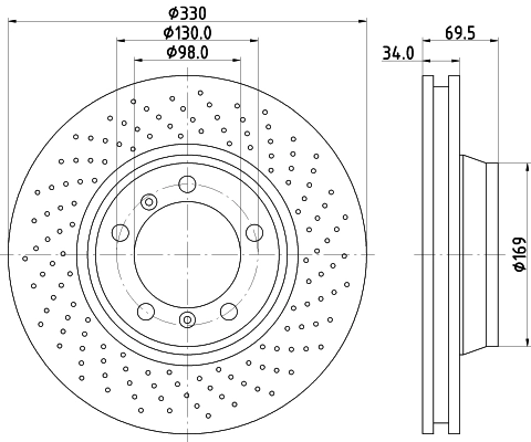 Disco do freio dianteiro BD865 Eurorepar