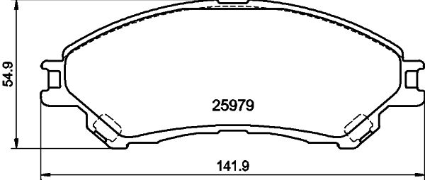 8DB355021461 HELLA Sapatas do freio dianteiras de disco