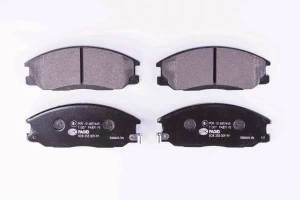 Sapatas do freio dianteiras de disco HELLA 8DB355009991