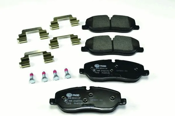 Compre 8DB355011971 HELLA Sapatas do freio dianteiras de disco
